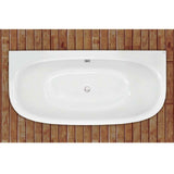 BATH TUB W/POWDER COATED FRAME - JAQUAR WELLNESS - ( WHITE - ARC - 1800x900 mm - 76inchX36inch )