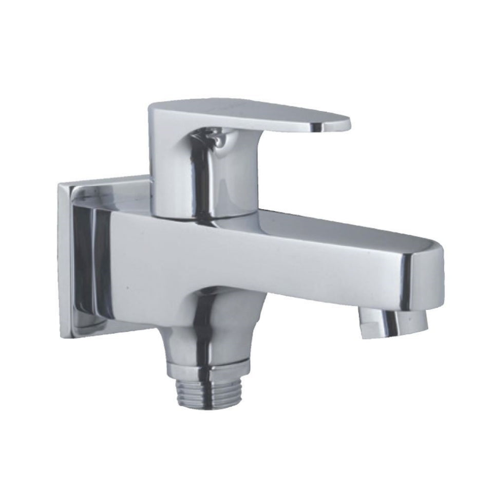 2-WAY BIB COCK WITH FLANGE - JAQUAR FAUCETS -  ( CHROME - VIGNETTE PRIME - 0x15 mm - 0inchX0.5inch )