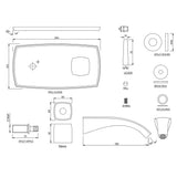 (DUMMY)CON.PART FOR W/M B/MIXER W/OEXP  - JAQUAR FAUCETS -  ( CHROME - ARC - 0x15 mm - 0inchX0.5inch )