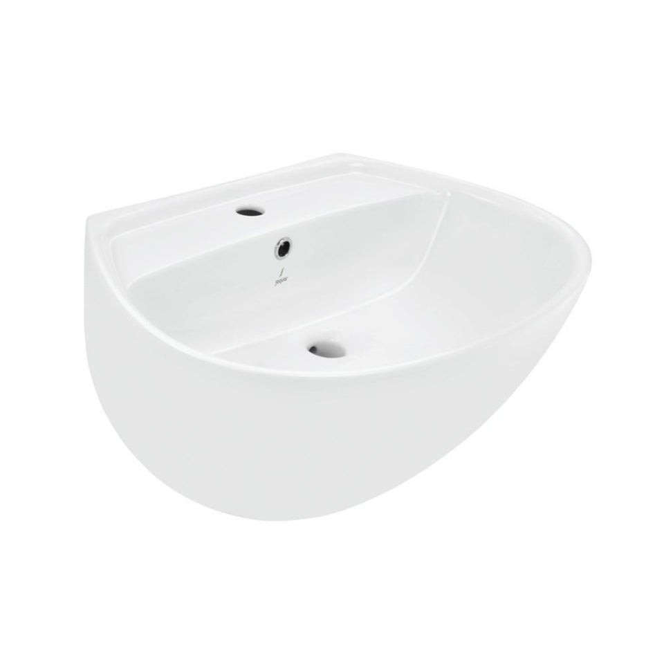 WALL HUNG WASH BASIN W/FIXING KIT - JAQUAR SWARE - ( WHITE - ARC - 650x475 mm - 26inchX19inch )