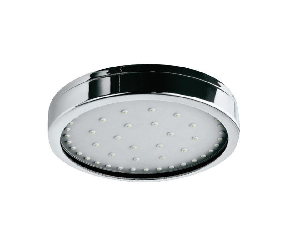 ROUND S/FLOW WITH SELF CLEANING PINS - JAQUAR FAUCETS - ( CHROME - OVERHEAD SHOWER - 15x150 mm - 0.5inchX6inch )