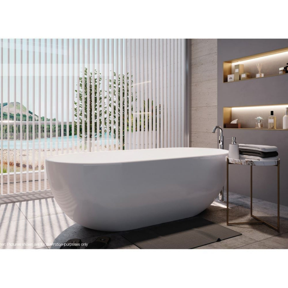 FREE STANDING BATH TUB W/WASTE & OVRFLOW - JAQUAR WELLNESS - ( WHITE - SAIPAN - 1700x750 mm - 67inchX30inch )