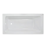 FONTE 170X75X42 BUILT IN BATH TUB - JAQUAR WELLNESS -  ( WHITE - FONTE - 1700x750 mm - 68inchX30inch )