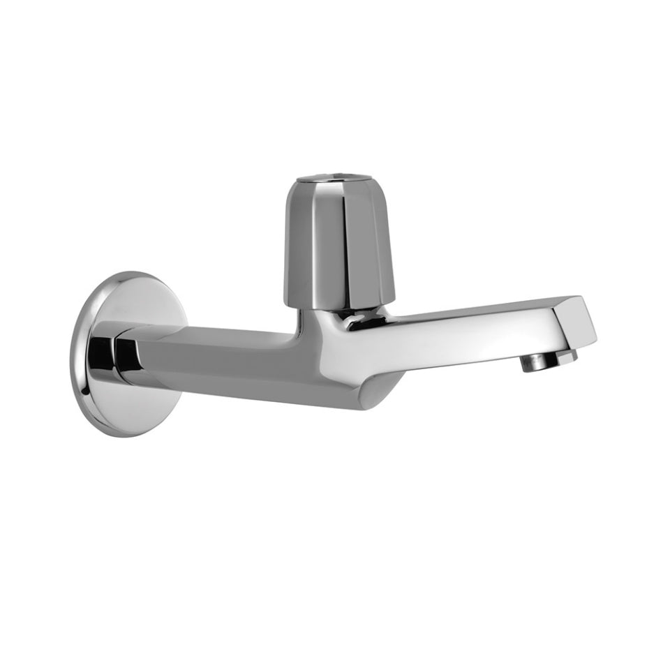 BIB COCK LONG BODY WITH FLANGE - JAQUAR FAUCETS -  ( CHROME - CONTINENTAL PRIME - 0x15 mm - 0inchX0.5inch )