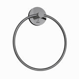 TOWEL RING ROUND WITH ROUND FLANGE - JAQUAR FAUCETS -  ( BLACK CHROME - CONTINENTAL ACC. - 0x0 mm - 0inchx0inch )