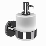 SOAP DISPENSER W/GLASS BOTTLE - JAQUAR FAUCETS - ( BLACK CHROME - CONTINENTAL ACC. - 0x0 mm - 0inchX0inch )