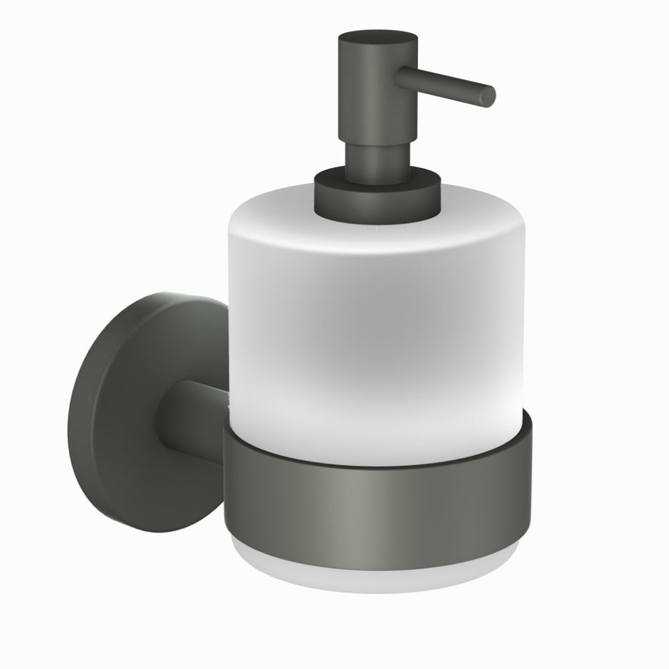 SOAP DISPENSER W/GLASS BOTTLE - JAQUAR FAUCETS - ( GRAPHITE - CONTINENTAL ACC. - 0x0 mm - 0inchX0inch )