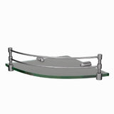 CORNER GLASS SELF (WTH BRACKET)- JAQUAR FAUCETS - ( STAINLESS STEEL - CONTINENTAL ACC. - 225x225 mm - 9inchX9inch )
