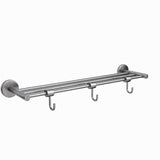TOWEL RACK WITHOUT LOWER HANG W/3 HOOKS - JAQUAR FAUCETS -  ( STAINLESS STEEL - CONTINENTAL ACC. - 0x600 mm - 0inchX24inch )