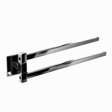 SWIVEL TOWEL HOLDER TWIN - JAQUAR FAUCETS - ( BLACK CHROME - ACC. KUBIX PRIME - 0x0 mm - 0inchX0inch )