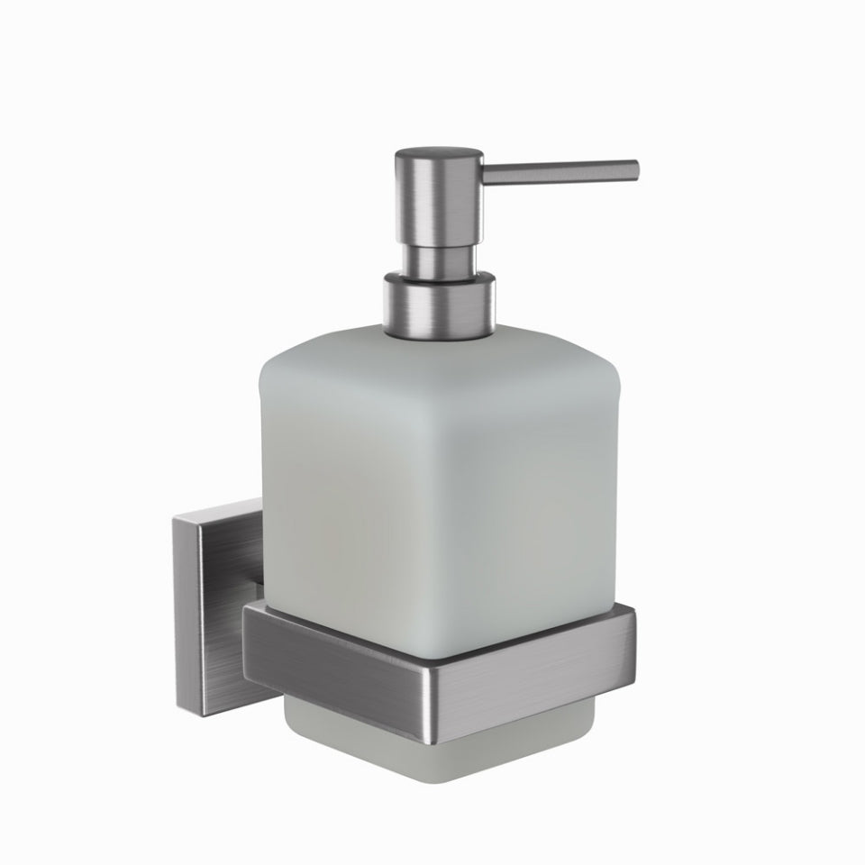 SOAP DISPENSER WITH GLASS BOTTLE - JAQUAR FAUCETS - ( STAINLESS STEEL - ACC. KUBIX PRIME - 0x0 mm - 0inchX0inch )