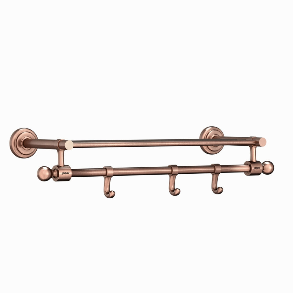 TOWEL  RACK - JAQUAR FAUCETS -  ( ANTIQUE COPPER - QUEENS ACC. - 0x600 mm - 0inchX24inch )