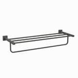 TOWEL RACK W/HANGERS - JAQUAR FAUCETS -  ( GRAPHITE - ACC. KUBIX PRIME - 0x600 mm - 0inchX24inch )