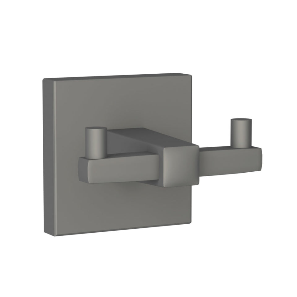 DOUBLE COAT HOOK - JAQUAR FAUCETS -  ( GRAPHITE - ACC. KUBIX PRIME - 0x0 mm - 0inchx0inch )