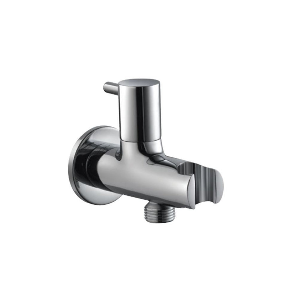 WALL OUTLET WITH HOSE ROUND - JAQUAR FAUCETS -  ( CHROME - ALLIED - 0x15 mm - 0inchX0.5inch )