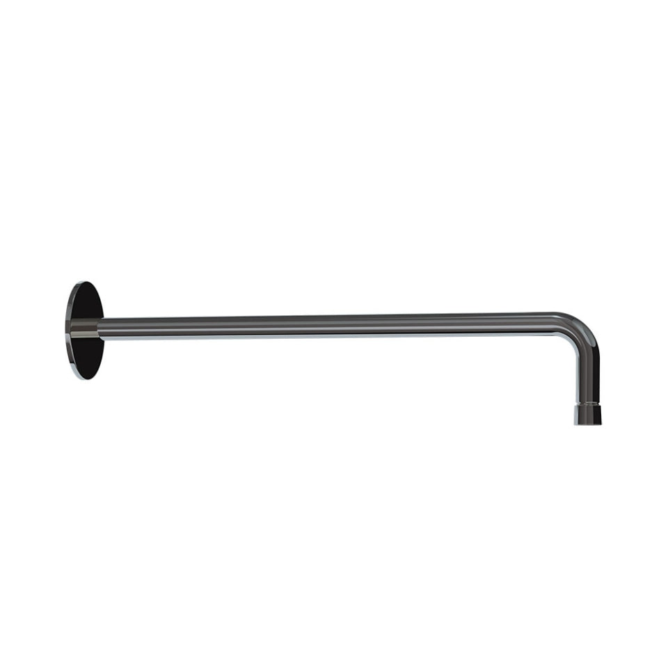 SHOWER ARM 20MM DIA & 300MM LONG ROUND SHAPE WITH FLANGE - JAQUAR FAUCETS - ( BLACK CHROME - SHOWER ACC. - 300x20 mm - 12inchX0.8inch )
