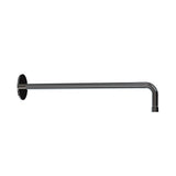 SHOWER ARM 20MM DIA & 300MM LONG ROUND SHAPE WITH FLANGE - JAQUAR FAUCETS - ( BLACK CHROME - SHOWER ACC. - 300x20 mm - 12inchX0.8inch )
