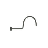 SHOWER ARM VICTORIAN WITH FLANGE - JAQUAR FAUCETS -  ( GRAPHITE - SHOWER ACC. - 480x15 mm - 19.2inchX0.5inch )