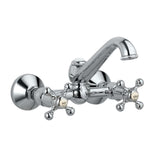 SINK MIXER W/M WITH FLANGE - JAQUAR FAUCETS -  ( CHROME - QUEENS - 0x15 mm - 0inchX0.5inch )
