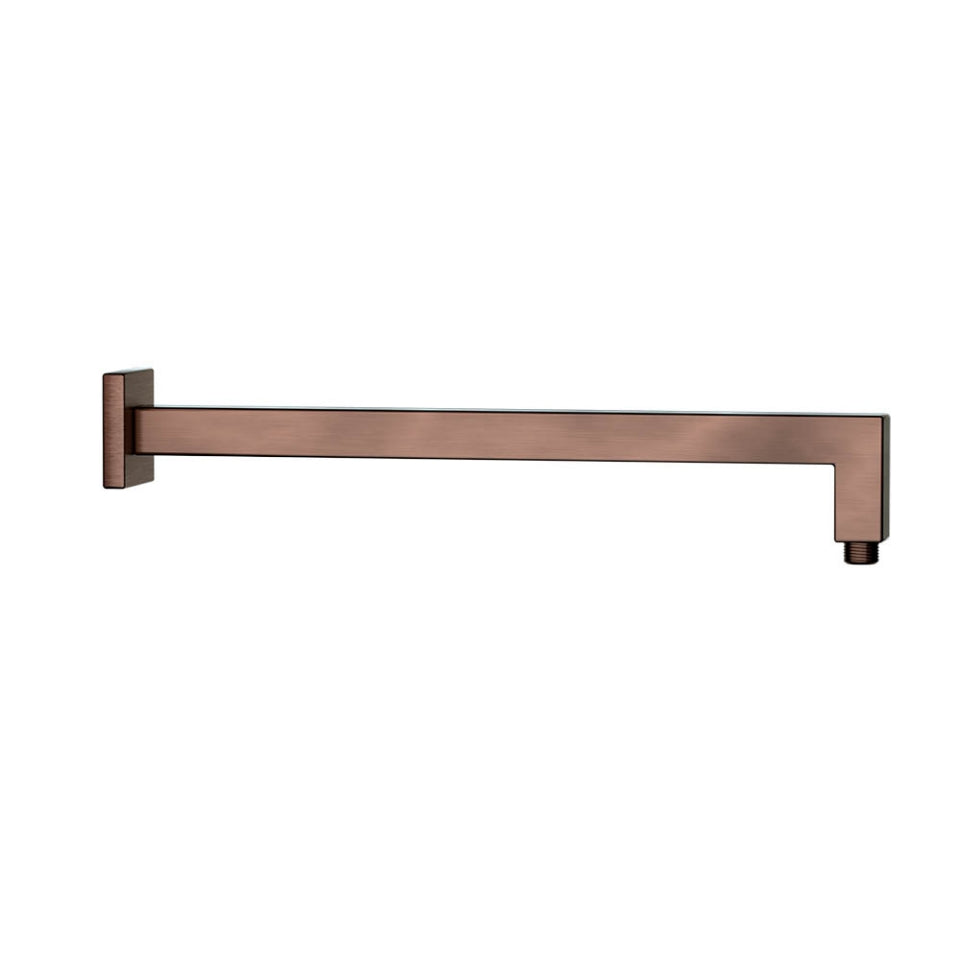 SHOWER ARM SQUARE W/FLANGE - JAQUAR FAUCETS -  ( ANTIQUE COPPER - SHOWER ACC. - 15x400 mm - 0.5inchX16inch )