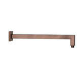 SHOWER ARM SQUARE W/FLANGE - JAQUAR FAUCETS -  ( ANTIQUE COPPER - SHOWER ACC. - 15x400 mm - 0.5inchX16inch )