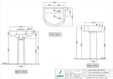 WASH BASIN WALL HUNG - JAQUAR SWARE - ( WHITE - ARIA - 560x480 mm - 22.5inchX19inch )