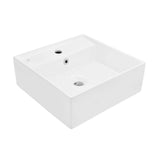 WASH BASIN WALL HUNG/TABLE TOP - JAQUAR SWARE - ( WHITE - CONTINENTAL - 410x410 mm - 16inchX16inch )