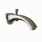 BATH TUB SPOUT W/ BUTTON & FLANGE - JAQUAR FAUCETS -  ( STAINLESS STEEL - SPOUT - 0x15 mm - 0inchX0.5inch )