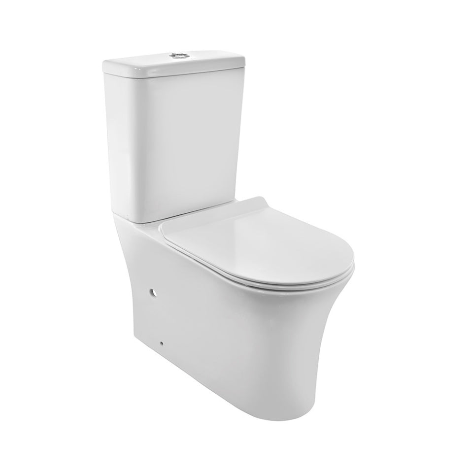 RIMLESS EWC W/CISTERN FOR COUPLED S-TRAP 250 W/UF SOFT CLOSE SLIM SEAT COVER - JAQUAR SWARE - ( WHITE - ORNAMIX - 645x390 mm - 25.8inchX15.6inch )