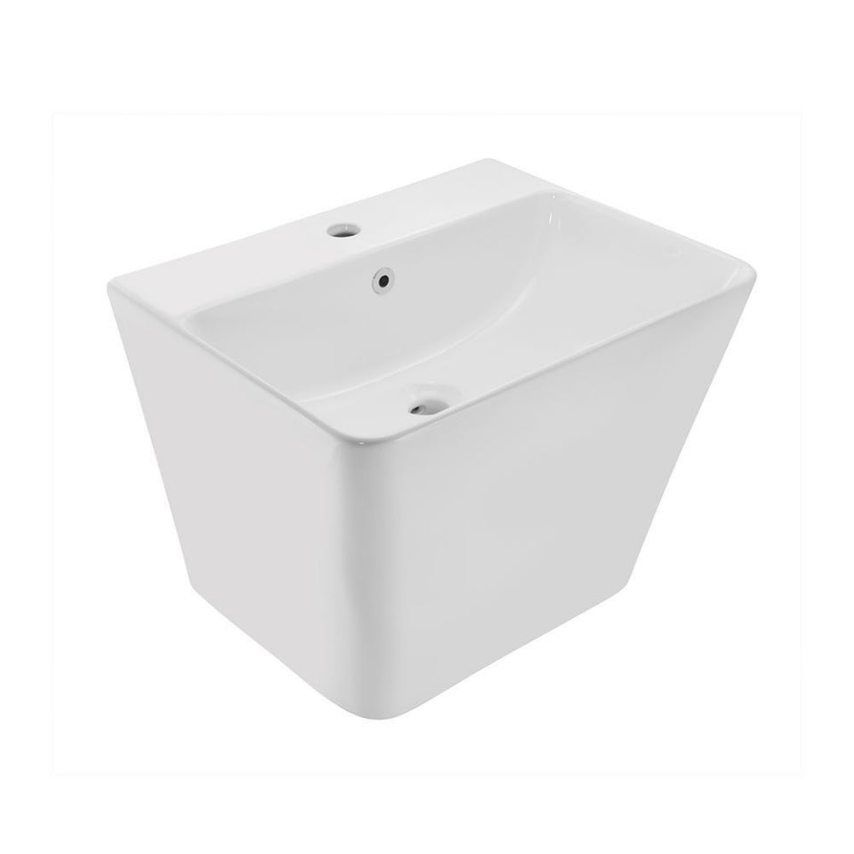 WALL HUNG INTEGRATED BASIN - JAQUAR SWARE - ( WHITE - KUBIX - 490x430 mm - 20inchX17inch )