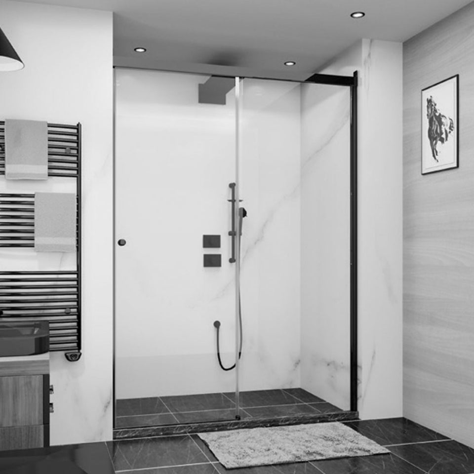 OPTIMA SLIDING DOOR RIGHT(1500-2000MM) - JAQUAR ENCLOSURE -  ( BLM - 8MM CLEAR TOUGHENED GLASS - 0x2000 mm - 0inchX80inch )