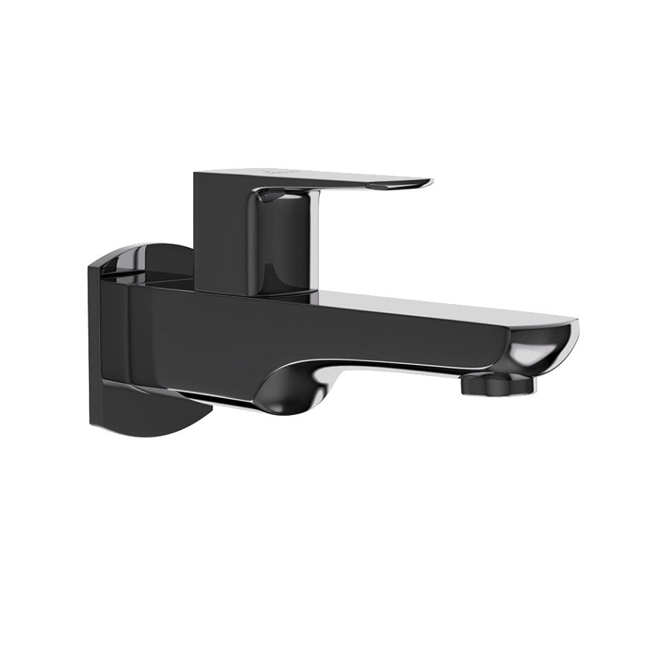 BIB COCK WITH WALL FLANGE - JAQUAR FAUCETS -  ( BLACK CHROME - KUBIX PRIME - 0x0 mm - 0inchx0inch )