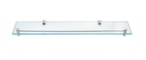 GLASS SHELF 600MM LONG - JAQUAR FAUCETS - ( CHROME - CONTINENTAL PRIME ACCESSORIES - 0x600 mm - 24inchX0inch )