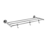 TOWEL RACK 600MM LONG WITH 3 HOOKS - JAQUAR FAUCETS -  ( CHROME - CONTINENTAL PRIME ACCESSORIES - 0x600 mm - 24inchX0inch )