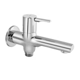 2 WAY BIB COCK WITH WALL FLANGE - JAQUAR FAUCETS -  ( CHROME - FLORENTINE PRIME - 0x15 mm - 0inchX0.5inch )