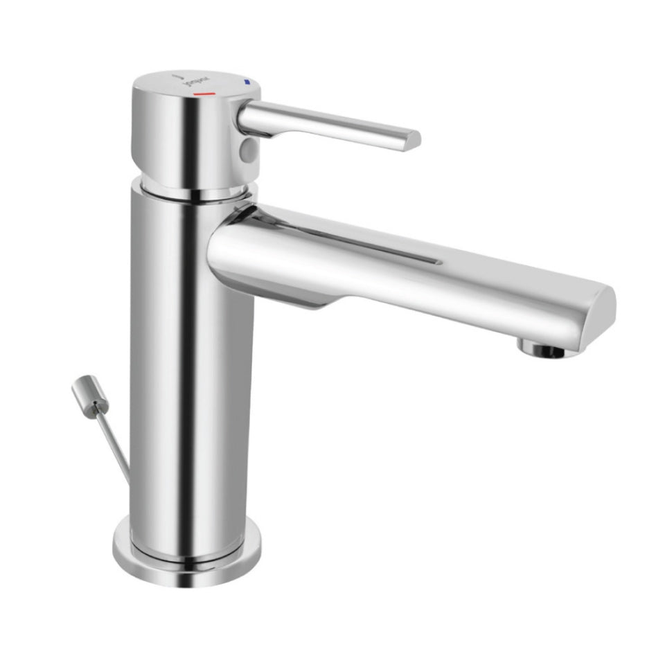 SINGLE LEVER BASIN MIXER WITH POPUP W/PIPES - JAQUAR FAUCETS -  ( CHROME - FLORENTINE PRIME - 0x15 mm - 0inchX0.5inch )