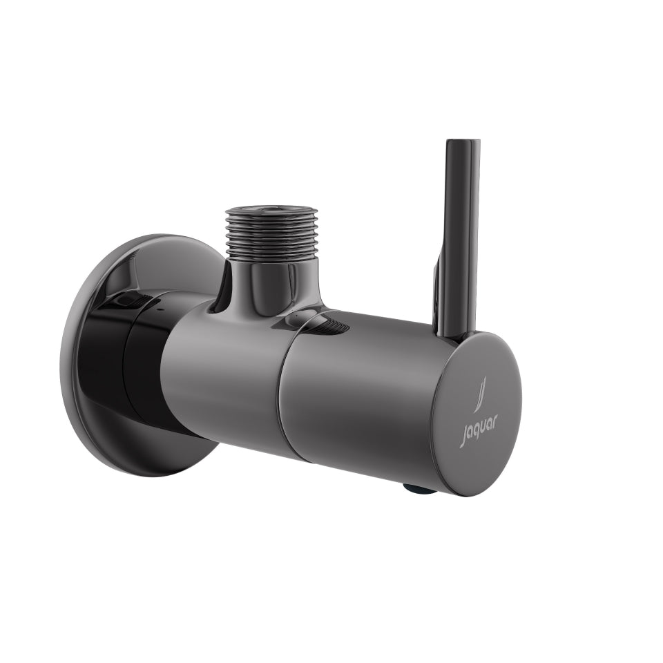 ANGULAR STOP COCK WITH WALL FLANGE - JAQUAR FAUCETS -  ( BLACK CHROME - FLORENTINE PRIME - 0x15 mm - 0inchX0.5inch )