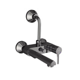 SINGLE LEVER BATH & SHOWER MIXER, WALL MOUNTED - JAQUAR FAUCETS -  ( BLACK CHROME - FLORENTINE PRIME - 0x15 mm - 0inchX0.5inch )