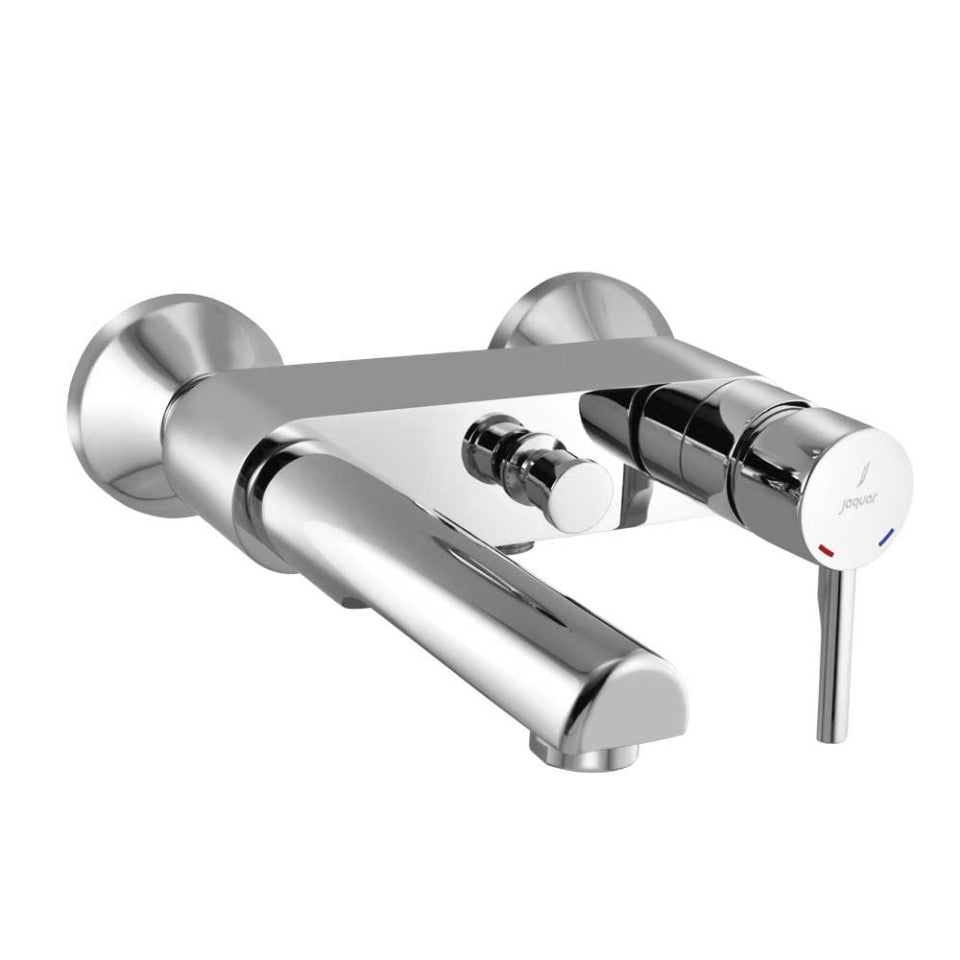 SINGLE LEVER BATH & SHOWER MIXER, WALL MOUNTED - JAQUAR FAUCETS -  ( CHROME - FLORENTINE PRIME - 0x15 mm - 0inchX0.5inch )