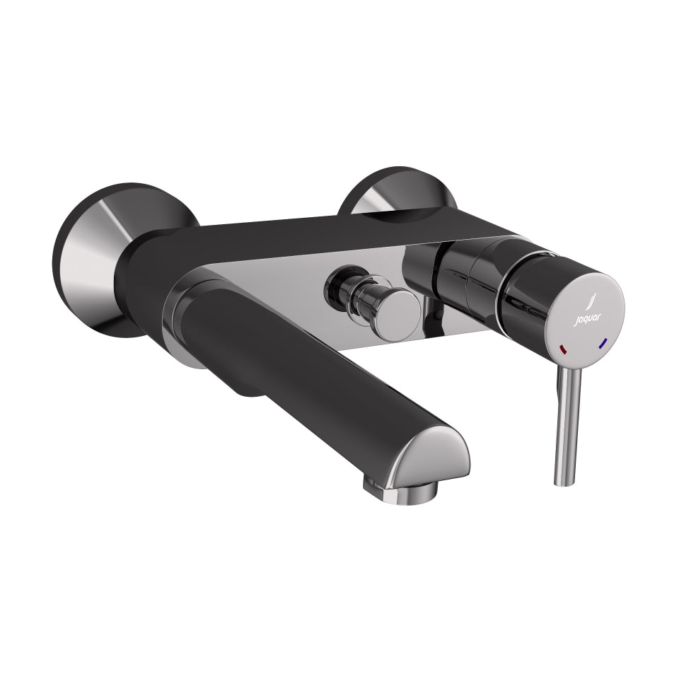 SINGLE LEVER BATH & SHOWER MIXER, WALL MOUNTED - JAQUAR FAUCETS -  ( BLACK CHROME - FLORENTINE PRIME - 0x15 mm - 0inchX0.5inch )