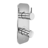 AQUAMAX EXPOSED PART KIT OF THERMOSTATIC SHOWER MIXER WITH 2-WAY DIVERTER WITH SLEEVE (COMPATIBLE WITH ALD-681N) - JAQUAR FAUCETS -  ( CHROME - FLORENTINE PRIME - 0x20 mm - 0inchX0.8inch )