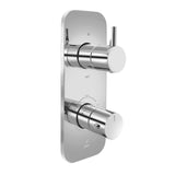 AQUAMAX EXPOSED PART KIT OF THERMOSTATIC SHOWER MIXER WITH 3-WAY DIVERTER & SLEEVE (COMPATIBLE WITH ALD-683N) - JAQUAR FAUCETS -  ( CHROME - FLORENTINE PRIME - 0x20 mm - 0inchX0.8inch )