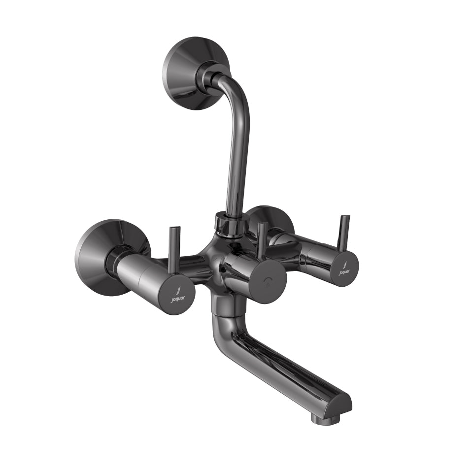 WALL MIXER WITH PROVISION FOR OVERHEAD SHOWER - JAQUAR FAUCETS -  ( BLACK CHROME - FLORENTINE PRIME - 0x15 mm - 0inchX0.5inch )