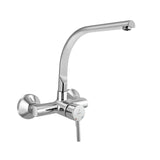 SINGLE LEVER SINK MIXER WITH SWINGING SPOUT ON UPPER SIDE (WALL MOUNTED) - JAQUAR FAUCETS -  ( CHROME - FLORENTINE PRIME - 0x15 mm - 0inchX0.5inch )