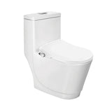 BIDSPA RIMLESS SINGLE PIECE WC S-TRAP 300MM WITH ELECTRONIC PP SEAT COVER, HINGES, DUAL FLUSH CISTERN FITTING, FIXING ACCESSORIES SET - JAQUAR SWARE - ( WHITE - BIDSPA (ELECTRONIC WC)- 675x360 mm - 27inchX14.4inch )