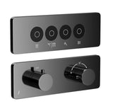 EXPOSED PART KIT OF QLOUD TOUCH SHOWER SYSTEM WITH 4OUTLETS - JAQUAR FAUCETS - ( BLACK CHROME - QLOUD - 0x32 mm - 0inchX1.28inch )