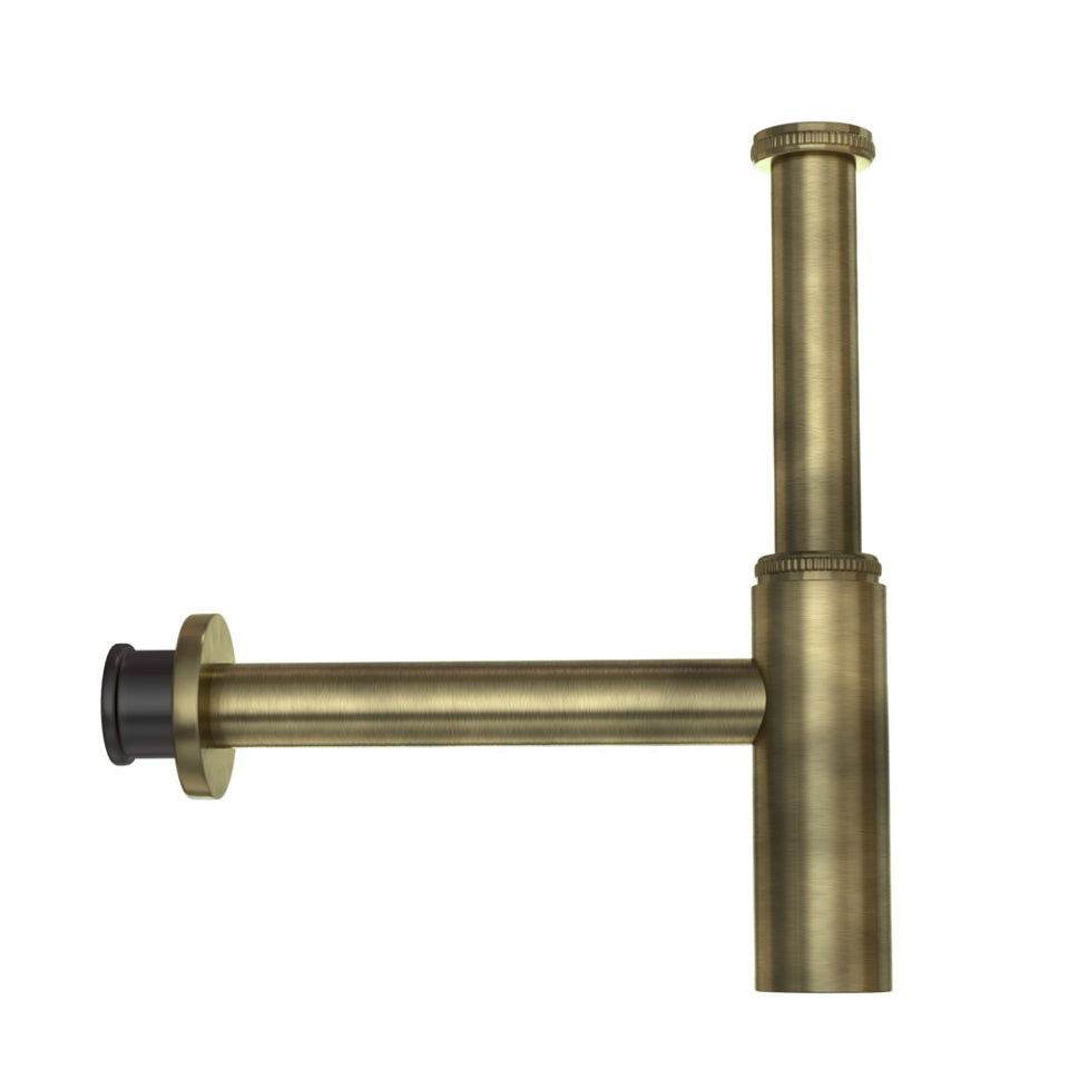 BOTTLE TRAP WITH 12 & 12 INCH PIPE - JAQUAR FAUCETS - ( ANTIQUE BRONZE - ALLIED - 0x32 mm - 0inchX1.25inch )