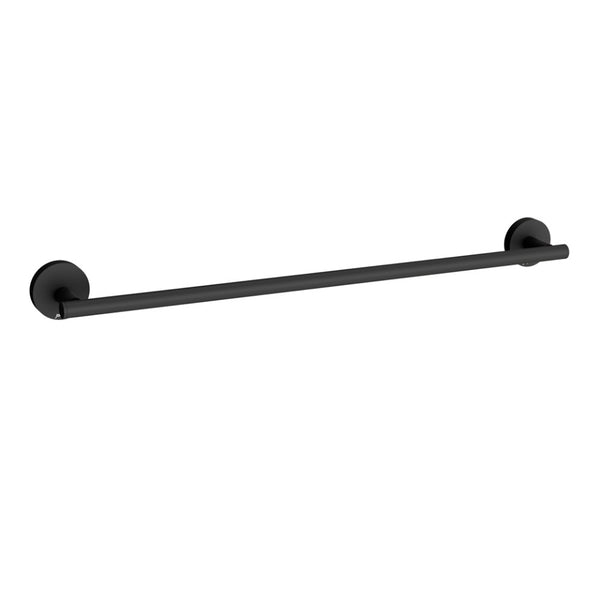 SINGLE TOWEL RAIL 600MM LONG - JAQUAR FAUCETS - ( BLACK MATT - CONTINENTAL ACC. - 0x600 mm - 0inchX24inch )