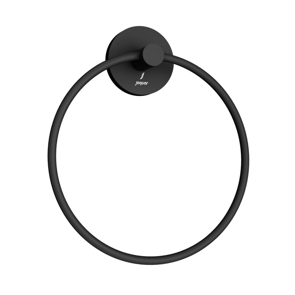 TOWEL  RING ROUND - JAQUAR FAUCETS -  ( BLACK MATT - CONTINENTAL ACC. - 0x0 mm - 0inchx0inch )