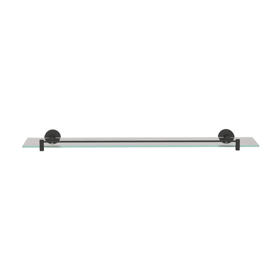 GLASS SHELF 600MM LONG - JAQUAR FAUCETS - ( BLACK MATT - CONTINENTAL ACC. - 0x600 mm - 0inchX24inch )